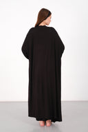 Cloud Siyah Kemerli Uzun Kimono