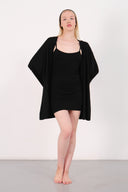 Cloud Siyah Kemerli Kısa Kimono