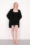 Cloud Siyah Kemerli Kısa Kimono